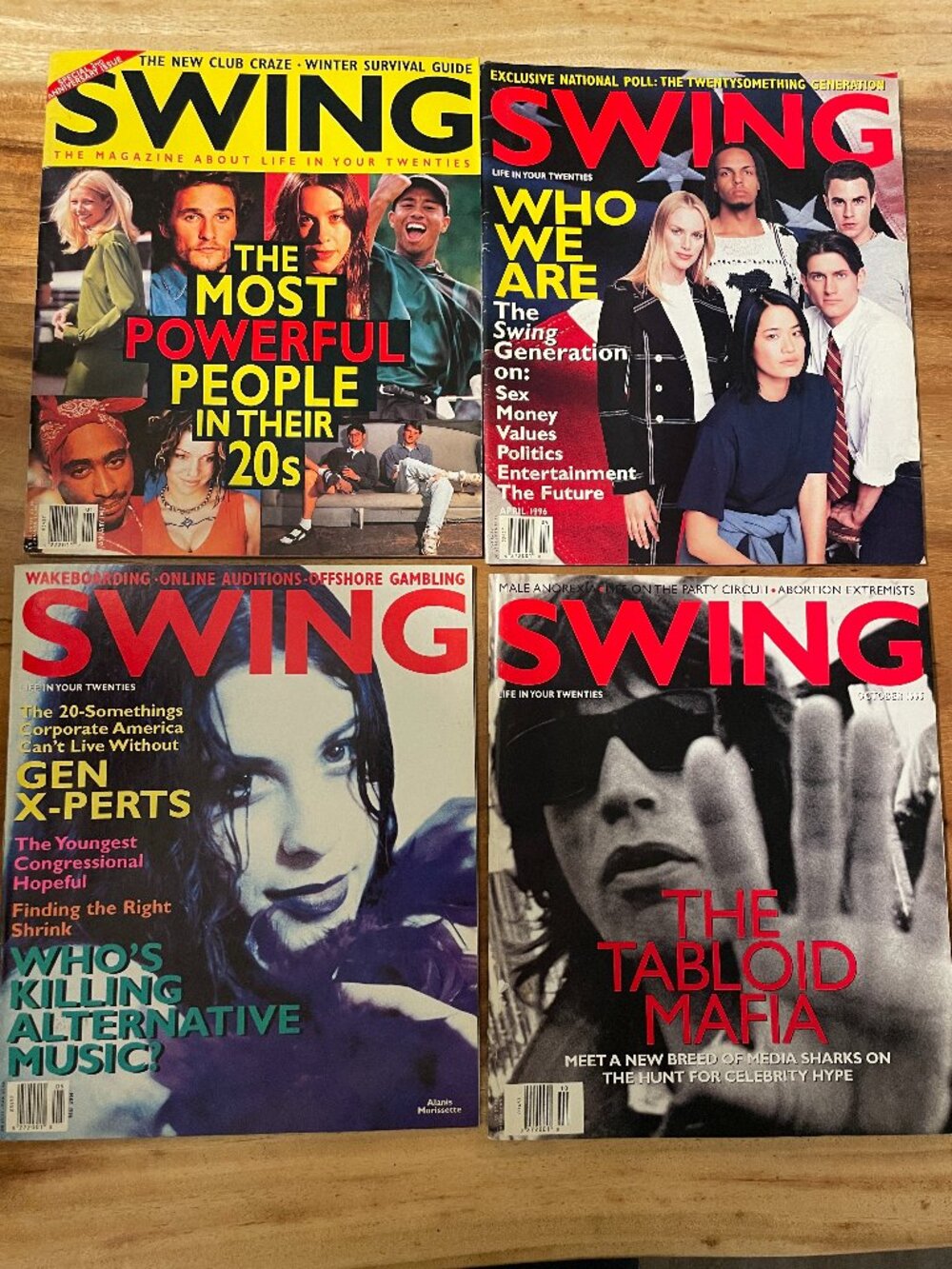 Vtg Swing Magazine Lot 4 Generation X Lifestyle Pop Culture 90s
